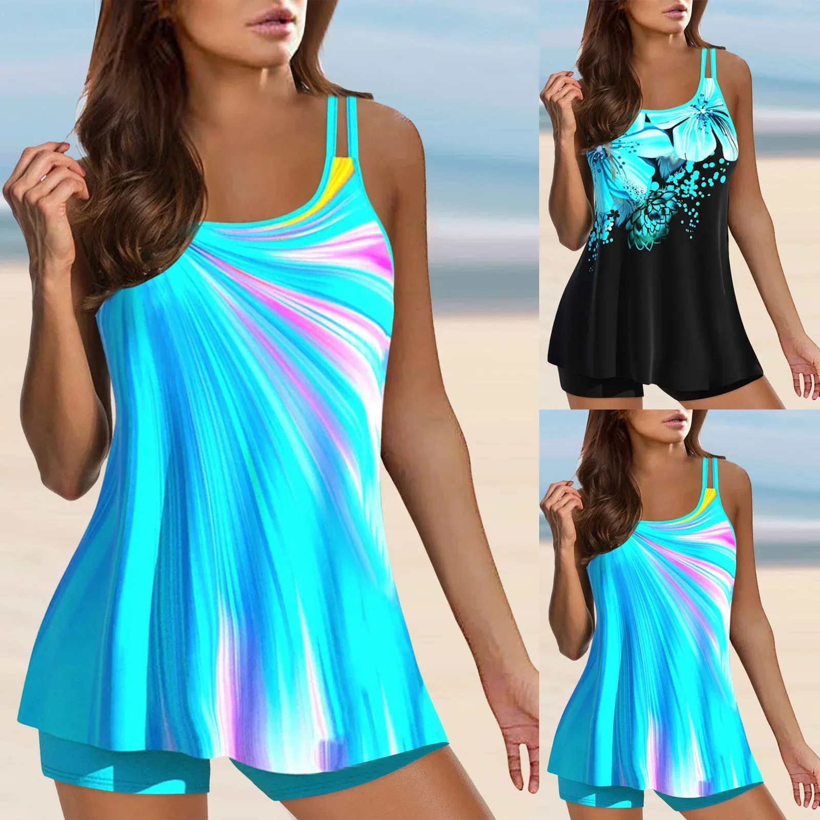 Women'S Swimwear 2024 Women Plus Size Vintage Print Strappy Back Tankini Set Two Piece Swimdress Panty купальники жіночий 2024
Women'S Swimwear 2024 Women Plus Size Vintage Print Strappy Back Tankini Set Two Piece Swimdress Panty купальники жіночий 2024