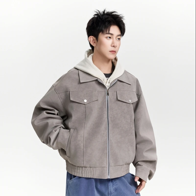 Повседневная мужская кожаная куртка в американском стиле, весенне-осенняя, свободного кроя, с отложным воротником, модный брендовый топ в стиле High Street Fashion
Повседневная мужская кожаная куртка в американском стиле, весенне-осенняя, свободного кроя, с отложным воротником, модный брендовый топ в стиле High Street Fashion