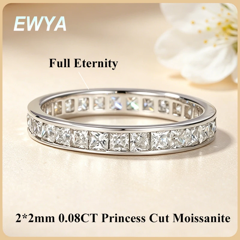 EWYA 2mm Princess Cut Moissanite Full Eternity Ring for Women S925 Silver Square Shape Half Lab Diamond Dainty Wedding Band Gift
EWYA 2mm Princess Cut Moissanite Full Eternity Ring for Women S925 Silver Square Shape Half Lab Diamond Dainty Wedding Band Gift