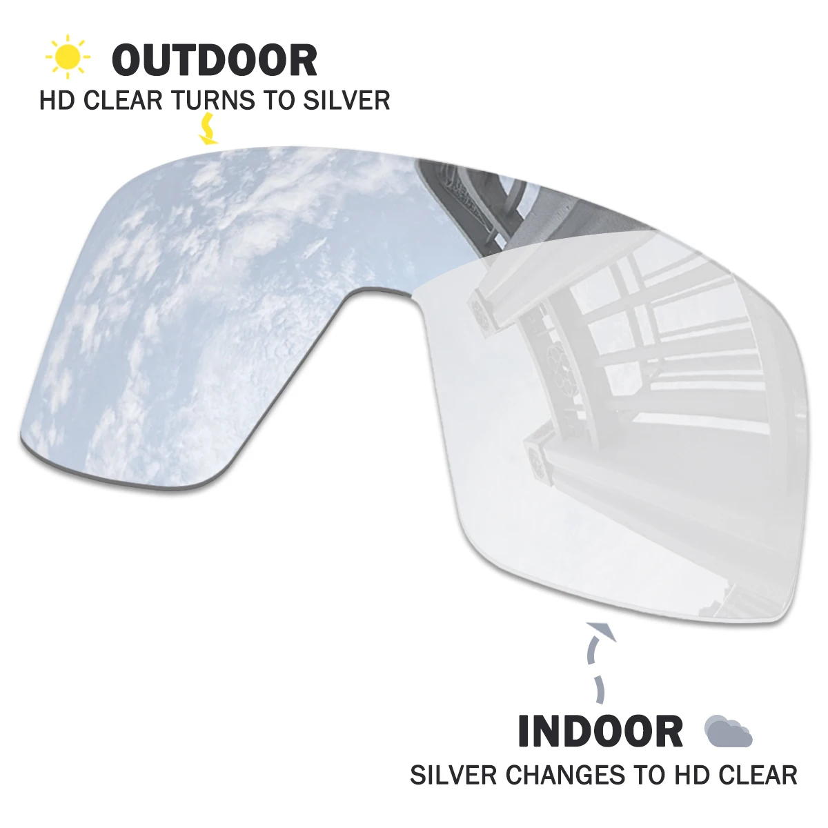 Transition Clear to Silver Replacement Lenses for Oakley SI M Frame 3.0 OO9146 Sunglasses
Transition Clear to Silver Replacement Lenses for Oakley SI M Frame 3.0 OO9146 Sunglasses
