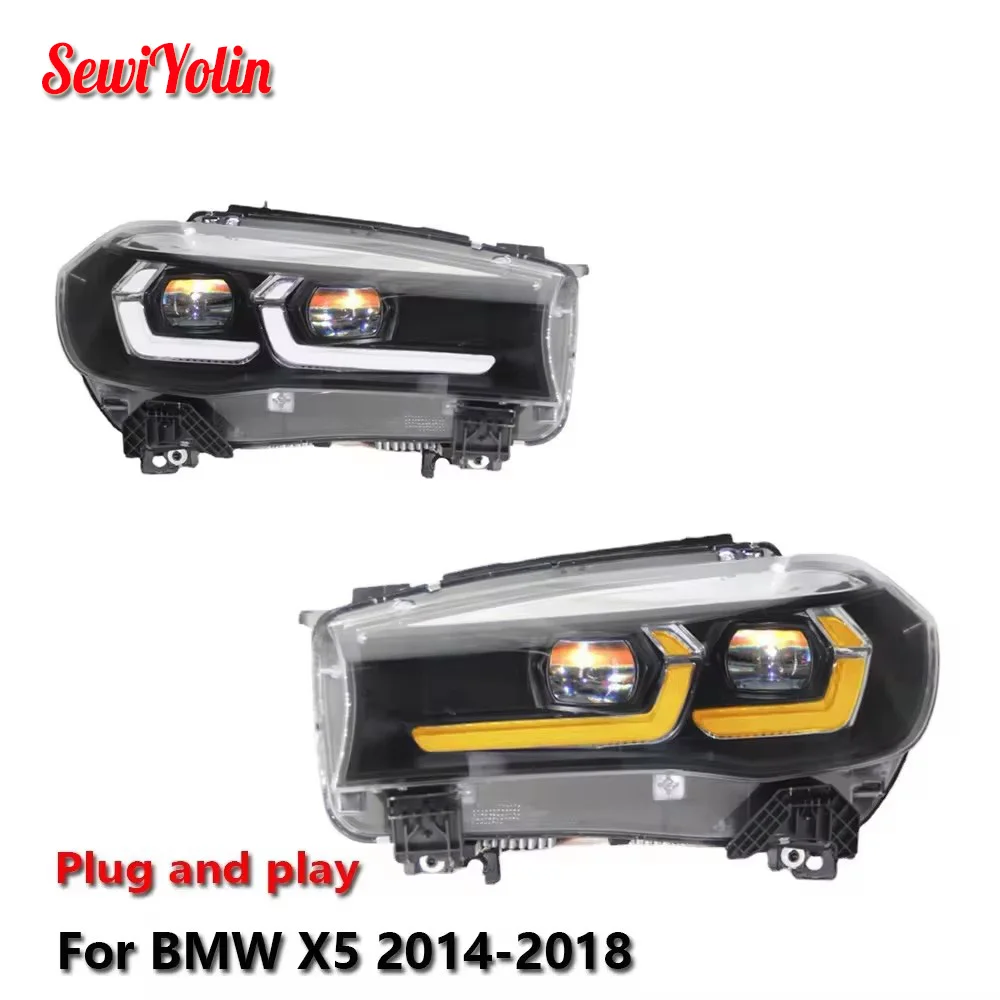 Car LED Headlight Light Assemblies For BMW X5 F15 2014-2018 Auto Fog DRL Brake Turn Signal Lamp Plug and Play
Car LED Headlight Light Assemblies For BMW X5 F15 2014-2018 Auto Fog DRL Brake Turn Signal Lamp Plug and Play