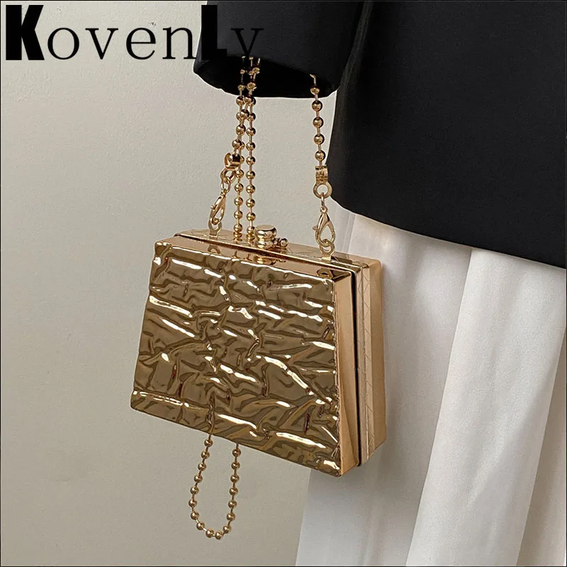 Women's Bag Fashion Gold Box Bag Handbag For Women Fashion Party Evening Shoulder Messenger Bag Metal Chain Lady Clutch Purse
Women's Bag Fashion Gold Box Bag Handbag For Women Fashion Party Evening Shoulder Messenger Bag Metal Chain Lady Clutch Purse