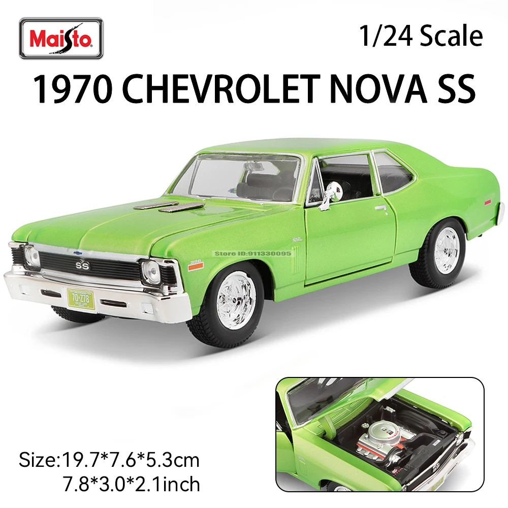 Maisto 1:24 1970 Chevrolet NOVA SS alloy car model die-casting static precision model collection gift toy tide play
Maisto 1:24 1970 Chevrolet NOVA SS alloy car model die-casting static precision model collection gift toy tide play