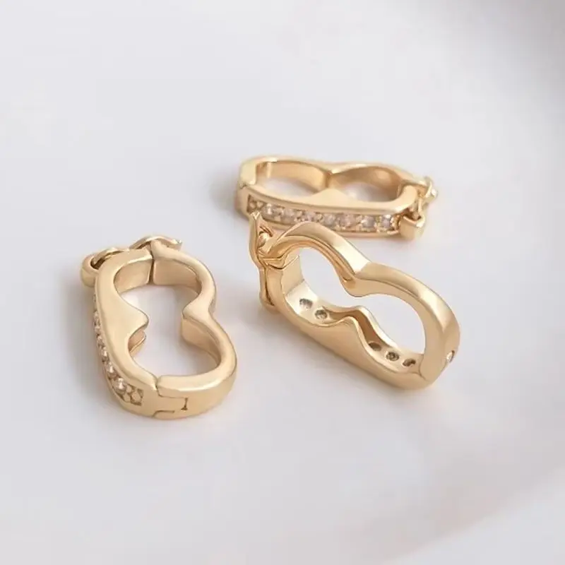 14K Gold Plated Figure 8 diamond ring buckle crystal pearl necklace sweater chain clip accessories DIY jewelry buckle
14K Gold Plated Figure 8 diamond ring buckle crystal pearl necklace sweater chain clip accessories DIY jewelry buckle