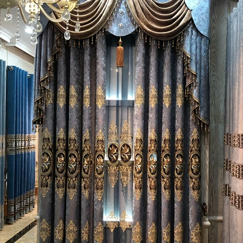 Ins Style High-end Luxury Villa Living Room European Style Thickened Chenille Curtain for Living and Bedroom
Ins Style High-end Luxury Villa Living Room European Style Thickened Chenille Curtain for Living and Bedroom