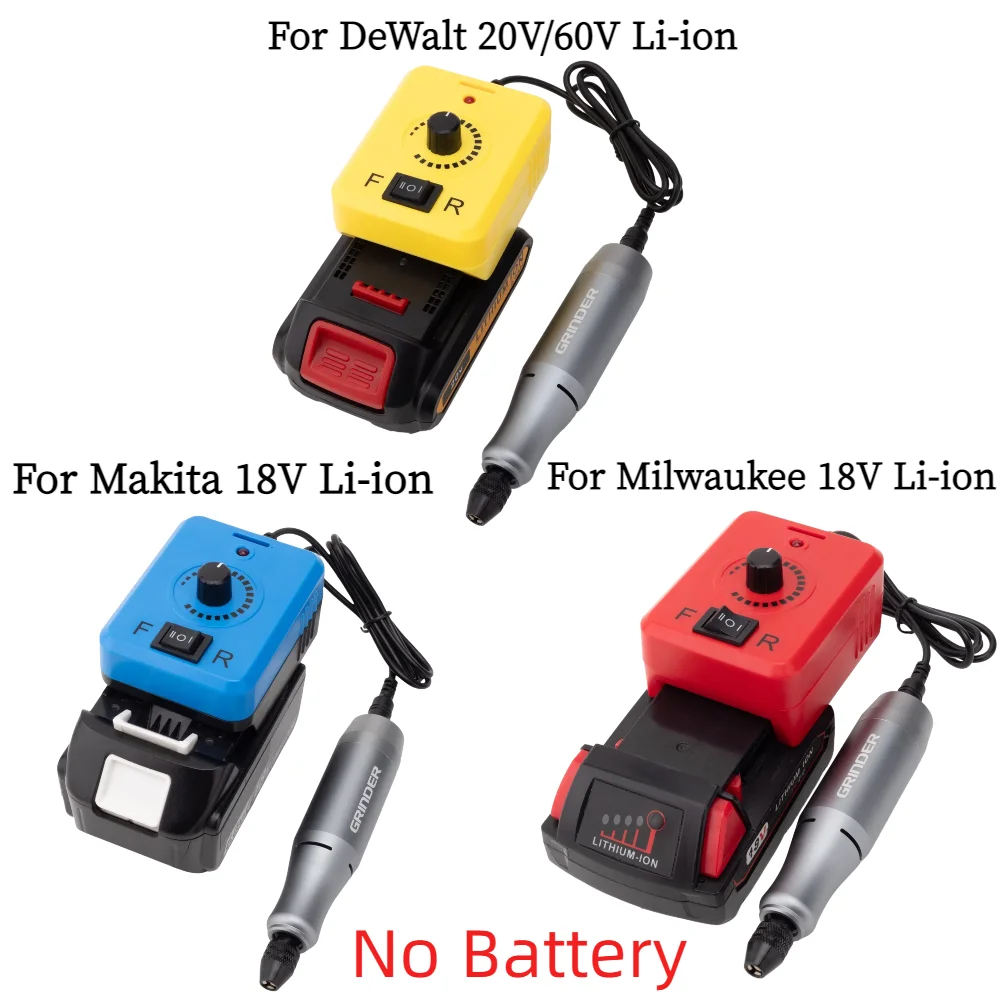 For 18V-20V-60V Power Tools DeWalt/Makita/Milwaukee Li-ion Battery Adapter Mini Grinder Engraver Pen with Accessories DIY Set
For 18V-20V-60V Power Tools DeWalt/Makita/Milwaukee Li-ion Battery Adapter Mini Grinder Engraver Pen with Accessories DIY Set