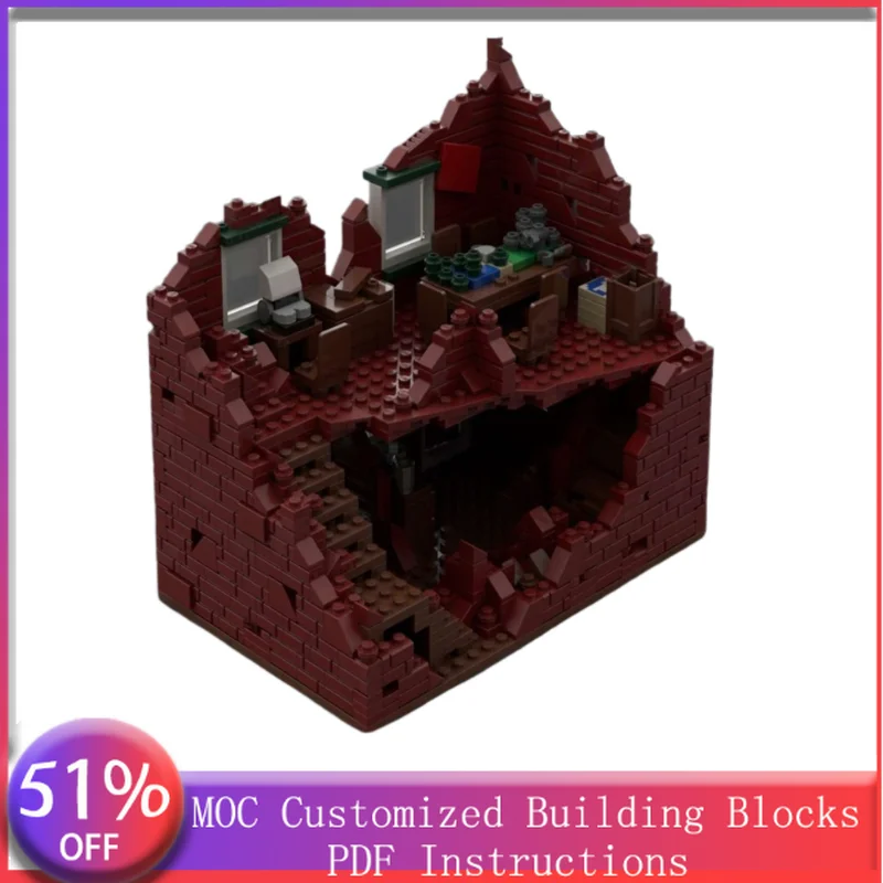 966 PCS Modular Building Red WW2 Building Ruins MOC Customize Modular Building Block Model Educational DIY Boy Assembly Toy Gift
966 PCS Modular Building Red WW2 Building Ruins MOC Customize Modular Building Block Model Educational DIY Boy Assembly Toy Gift