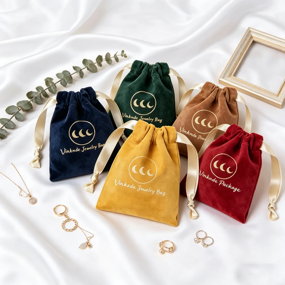 100Pcs Luxury Soft Flannel Jewelry Pouch Custom Logo Velvet Ribbon Drawstring Perfume Hair Extension Bag Gift Packaging Pouches
100Pcs Luxury Soft Flannel Jewelry Pouch Custom Logo Velvet Ribbon Drawstring Perfume Hair Extension Bag Gift Packaging Pouches