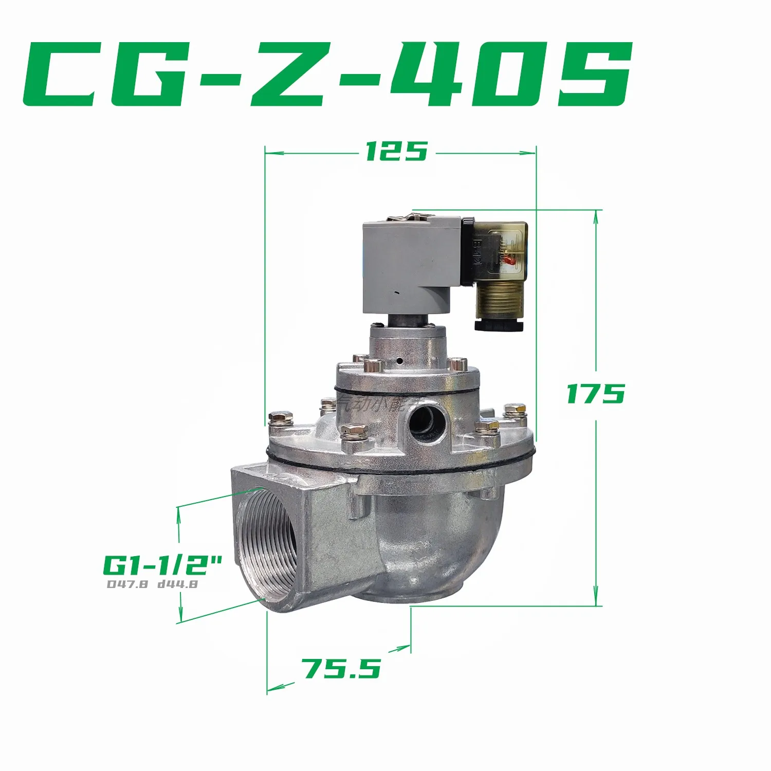 Pulse valve, high prototype, double diaphragm one and a half inch 1 1/2 "MCF-Z-40S -DC24V-AC220V
Pulse valve, high prototype, double diaphragm one and a half inch 1 1/2 "MCF-Z-40S -DC24V-AC220V