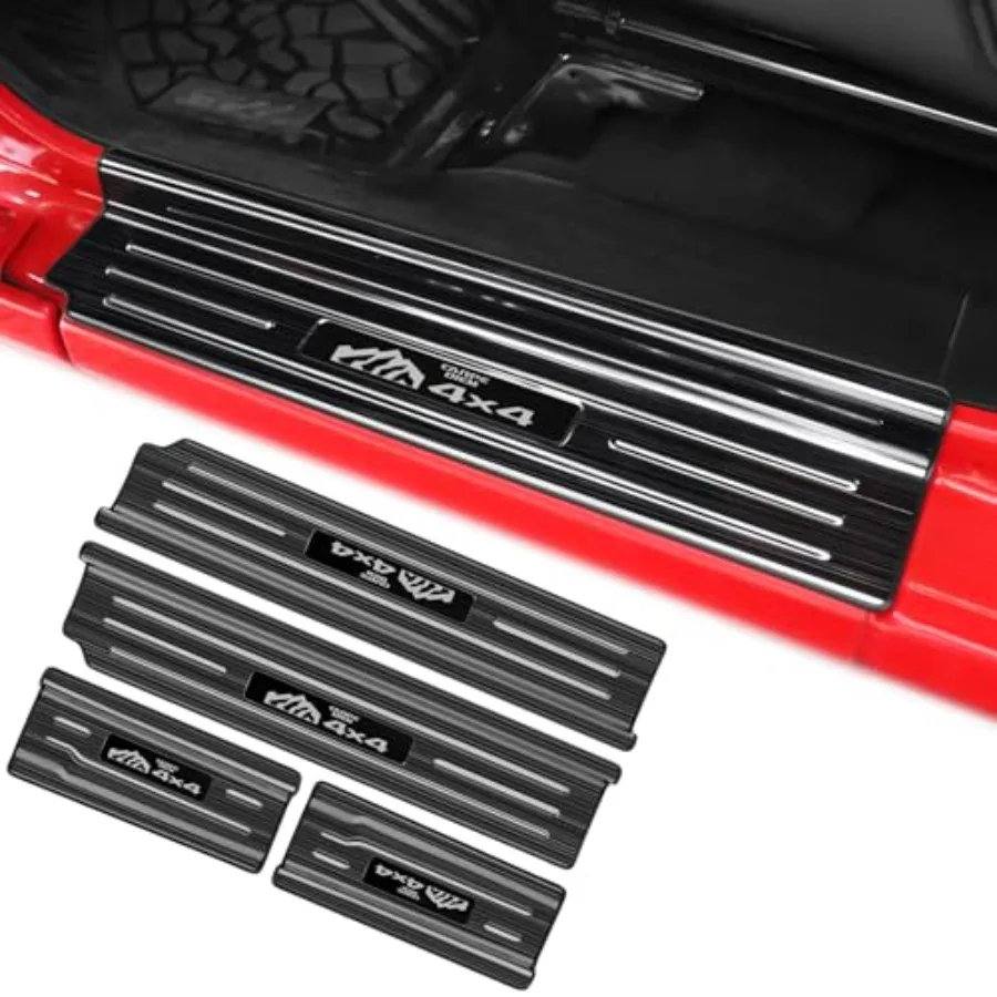 4PCS Car Door Sill Protector for Jeep Wrangler JL JLU 2018-2025 andGladiator JT 2020-2025, Stainless Steel Material Door Sill G
4PCS Car Door Sill Protector for Jeep Wrangler JL JLU 2018-2025 andGladiator JT 2020-2025, Stainless Steel Material Door Sill G