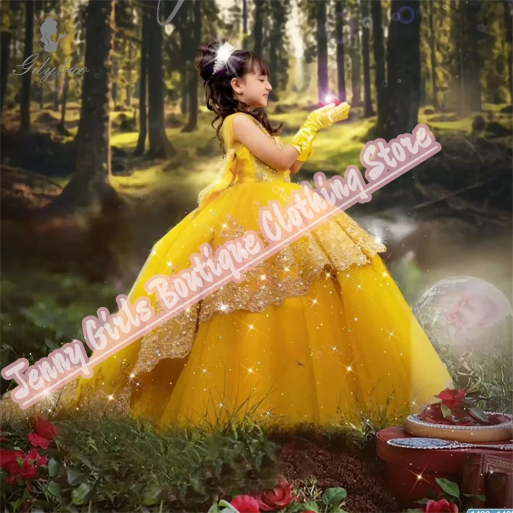 Gold Party Girls Pageant Princess Kids Birthday Gowns Backless Flower Girl Dress Elegant For Wedding Ball First Communion
Gold Party Girls Pageant Princess Kids Birthday Gowns Backless Flower Girl Dress Elegant For Wedding Ball First Communion