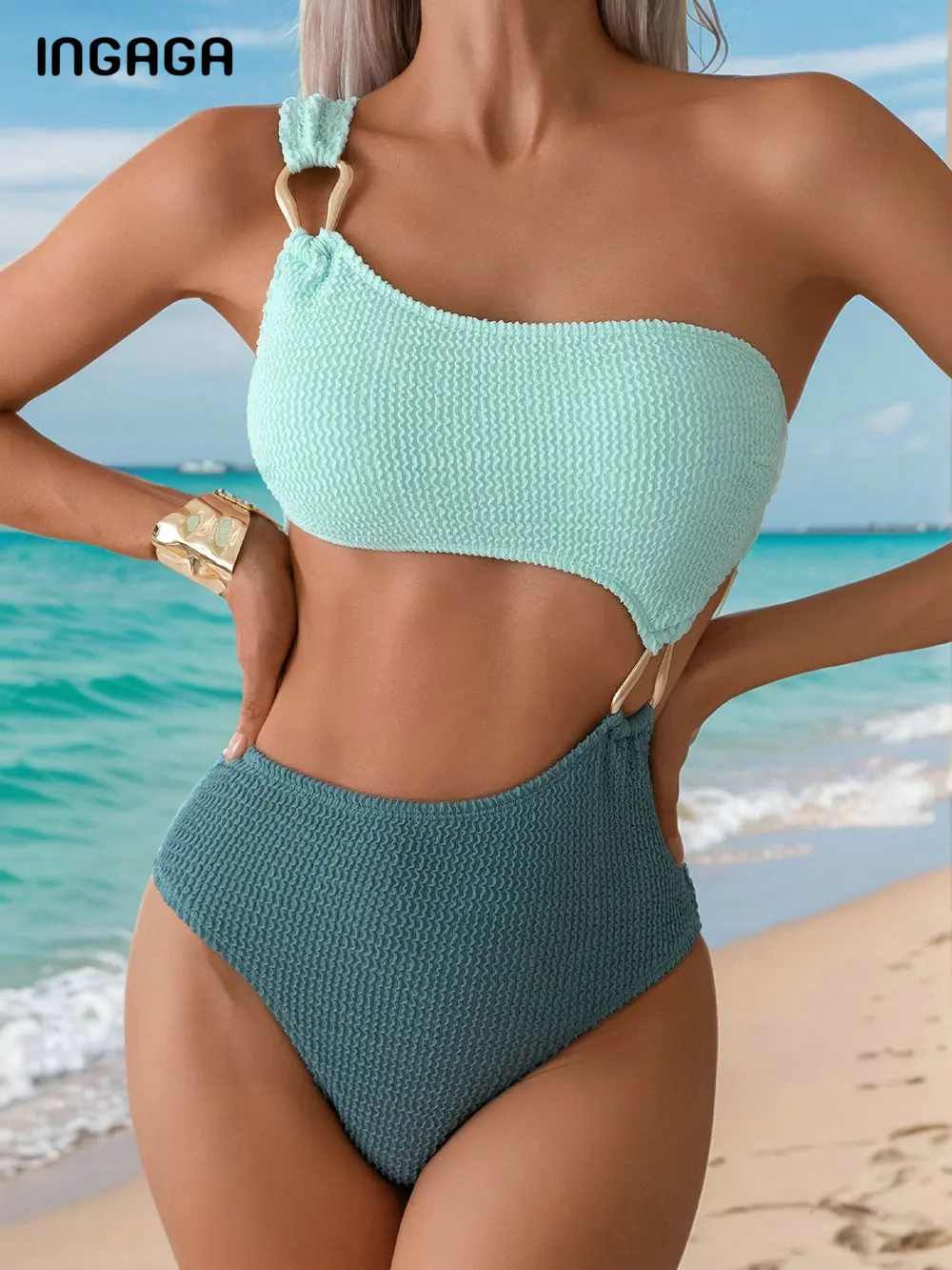 Ribbed One Shoulder Swimsuit One Piece Sexy Women Swimwear 2025 New Cut Out Beachwear Swimming Suit
Ribbed One Shoulder Swimsuit One Piece Sexy Women Swimwear 2025 New Cut Out Beachwear Swimming Suit