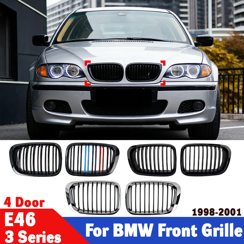 For BMW 3 Series E46 Gloss Black Carbon Fiber Front Grille Grill 1998-2001 320i 325i 328i 4 Door Exterior Modification
For BMW 3 Series E46 Gloss Black Carbon Fiber Front Grille Grill 1998-2001 320i 325i 328i 4 Door Exterior Modification