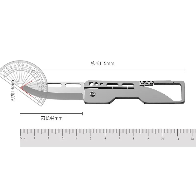 Titanium Alloy Keychain Mini Knife High Hardness Folding Convenient Portable EDC Tool Disassembly Express Multifunctional 
Titanium Alloy Keychain Mini Knife High Hardness Folding Convenient Portable EDC Tool Disassembly Express Multifunctional