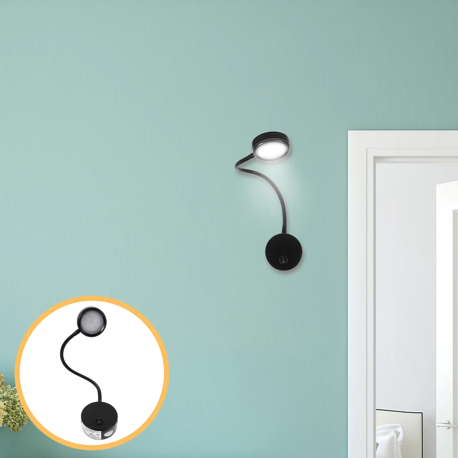 Flexible 5W Gooseneck Led Wall Light Lamp For Bedroom Bathroom Reading Lighting White Saving No External Wiring Eye
Flexible 5W Gooseneck Led Wall Light Lamp For Bedroom Bathroom Reading Lighting White Saving No External Wiring Eye