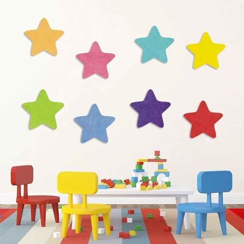 Kindergarten Colored Rounded Pentagonal Star Decoration 3D Wall Stickers Wall Felt Material Sticker Decoration Photo Display 
Kindergarten Colored Rounded Pentagonal Star Decoration 3D Wall Stickers Wall Felt Material Sticker Decoration Photo Display