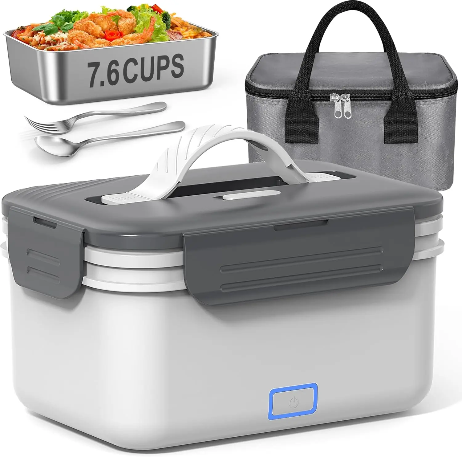 Cordless Electric Lunch Box, 1.8L Rechargeable Portable Food Warmer for Travel, Car, and Work - Quick Heating
Cordless Electric Lunch Box, 1.8L Rechargeable Portable Food Warmer for Travel, Car, and Work - Quick Heating