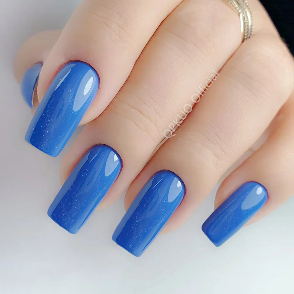 24Pcs Artificial Long Square Fake Nails With Jelly Glue Glossy Blue Press On False Fingernail Tip DIY Manicure Tools
24Pcs Artificial Long Square Fake Nails With Jelly Glue Glossy Blue Press On False Fingernail Tip DIY Manicure Tools