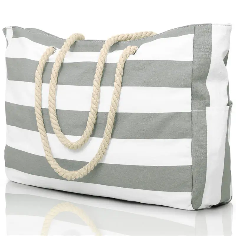 Summer Striped Beach Canvas Bag Large Capacity Mommy Shopping Bag Fashion Tote Bag For Travel,Beach,Camping Swimming Storage Bag
Summer Striped Beach Canvas Bag Large Capacity Mommy Shopping Bag Fashion Tote Bag For Travel,Beach,Camping Swimming Storage Bag