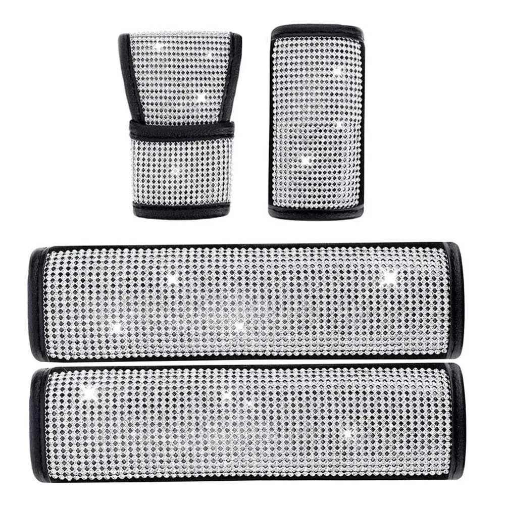 4PCS Crystal Rhinestone Car Accessories for Women Shift Gear Cover Auto Handbrake Cover for Car Interior
4PCS Crystal Rhinestone Car Accessories for Women Shift Gear Cover Auto Handbrake Cover for Car Interior