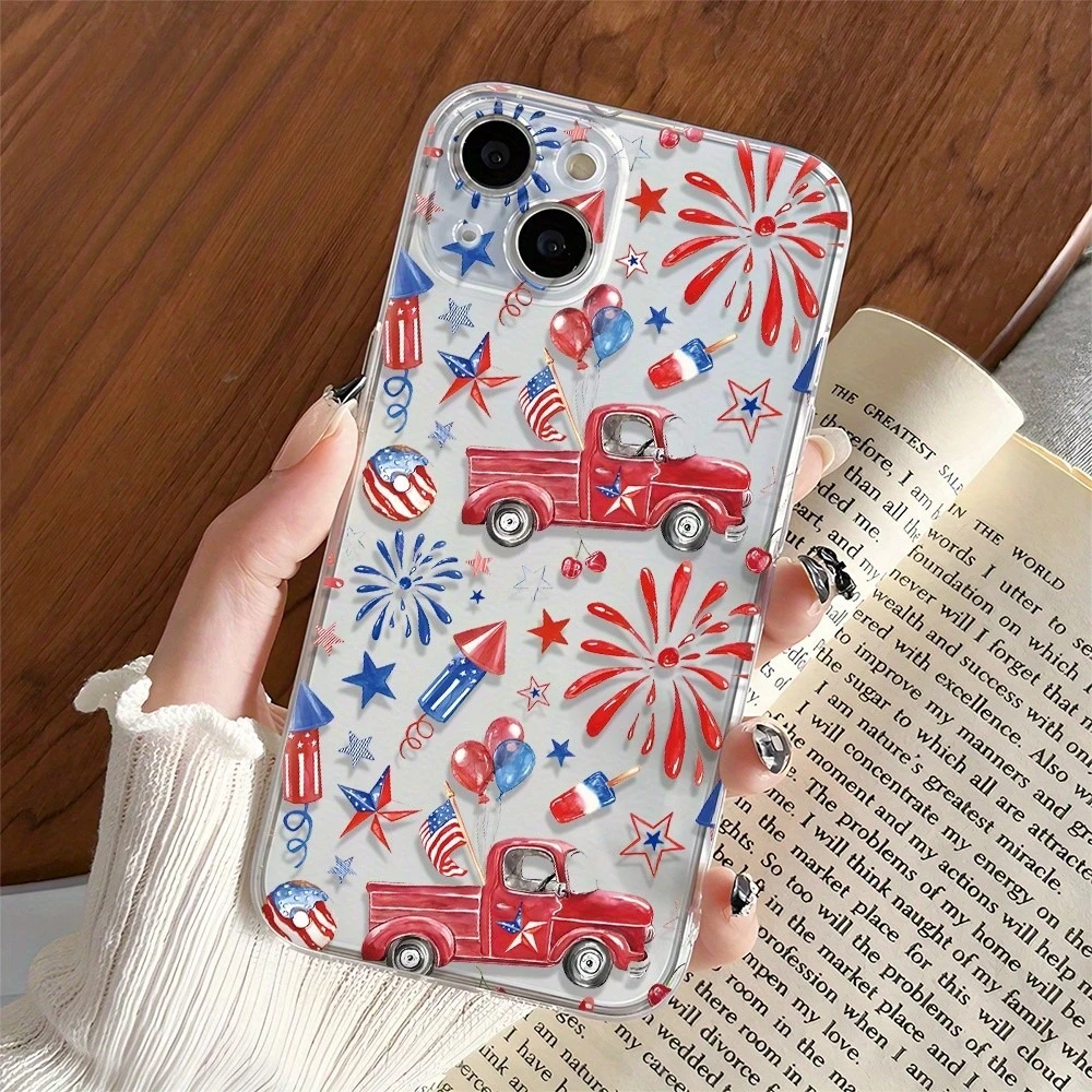 A Phone Case Featuring An American Flag, Fireworks, And Truck Design, Compatible With IPhone 16/15/14/13/12/11 Pro Max/Plus. A P
A Phone Case Featuring An American Flag, Fireworks, And Truck Design, Compatible With IPhone 16/15/14/13/12/11 Pro Max/Plus. A P