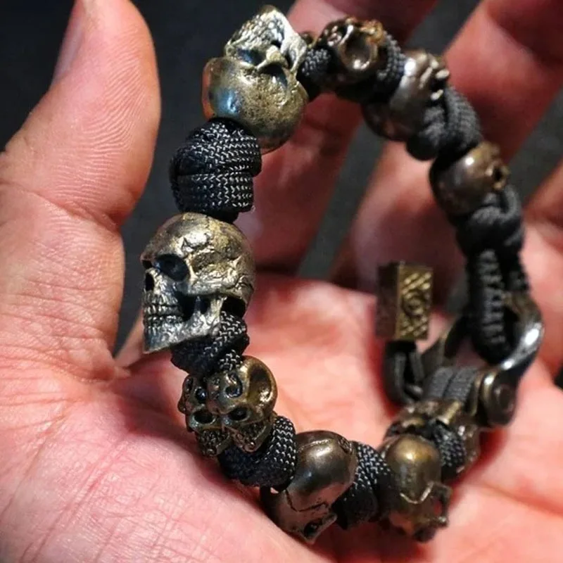 2026 Hot Selling Skull Paracord Bracelet, Handmade Gothic Vintage Wristband, Perfect for Easter & Halloween Costume Jewelry
2026 Hot Selling Skull Paracord Bracelet, Handmade Gothic Vintage Wristband, Perfect for Easter & Halloween Costume Jewelry