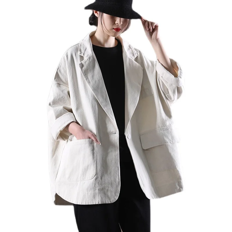Loose One-Button Fem Jaet Artistic Sle Korean Version Autumn New Arrival Women's Design Sensation Small-Sized Outerwear
Loose One-Button Fem Jaet Artistic Sle Korean Version Autumn New Arrival Women's Design Sensation Small-Sized Outerwear