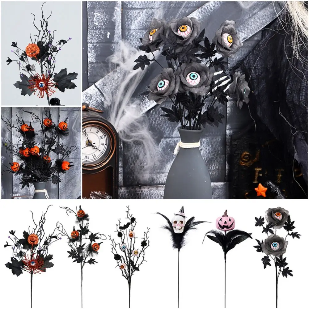 Black Halloween Decorations DIY Accessories Artificial Pumpkin Maple Branches Halloween Props Halloween Pumpkin Flower Stem
Black Halloween Decorations DIY Accessories Artificial Pumpkin Maple Branches Halloween Props Halloween Pumpkin Flower Stem