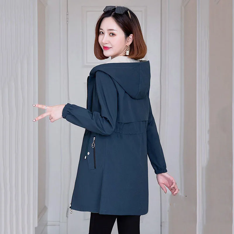 Fashion Double-Sided Wear Trench Coat Women's Mid-Long Spring Autumn New Coats Ladies Tops High Quality Hooded Jacket Female Top
Fashion Double-Sided Wear Trench Coat Women's Mid-Long Spring Autumn New Coats Ladies Tops High Quality Hooded Jacket Female Top