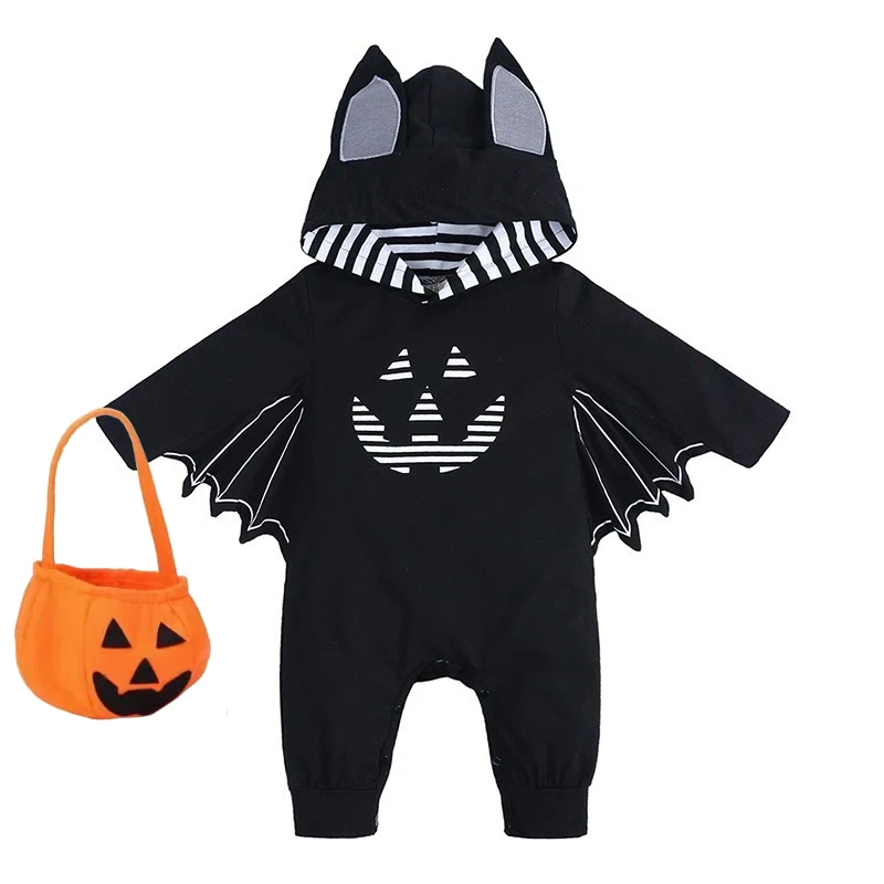 Newborn Baby Boy Girl Halloween Cosplay Bat Outfit Hooded Romper Jumpsuit Infant Playsuit Cute Black Bodysuit Children Costume
Newborn Baby Boy Girl Halloween Cosplay Bat Outfit Hooded Romper Jumpsuit Infant Playsuit Cute Black Bodysuit Children Costume