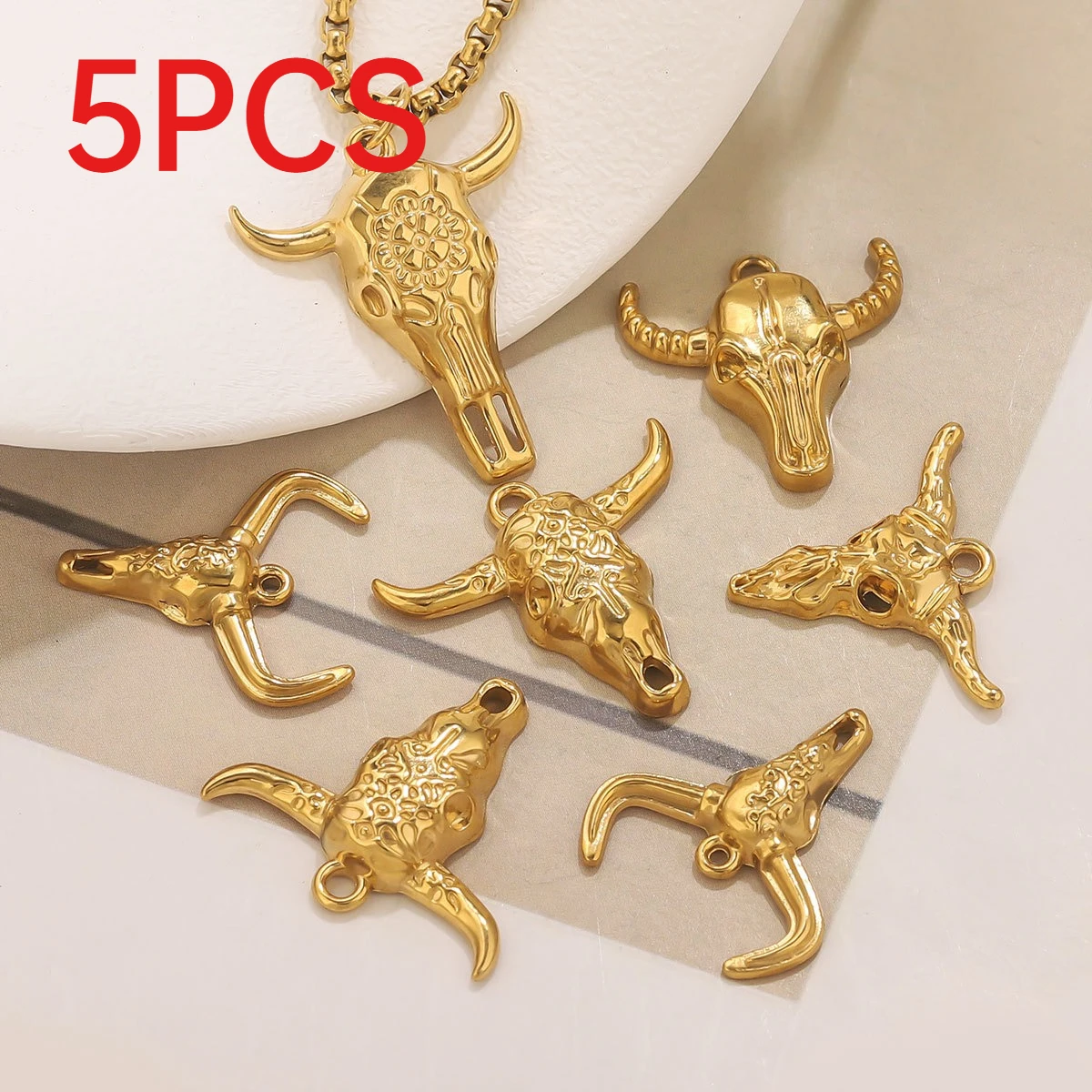 5Pcs Cow Bull Animal Charms Pendants New Design DIY Necklace Jewelry Making Accessories
5Pcs Cow Bull Animal Charms Pendants New Design DIY Necklace Jewelry Making Accessories