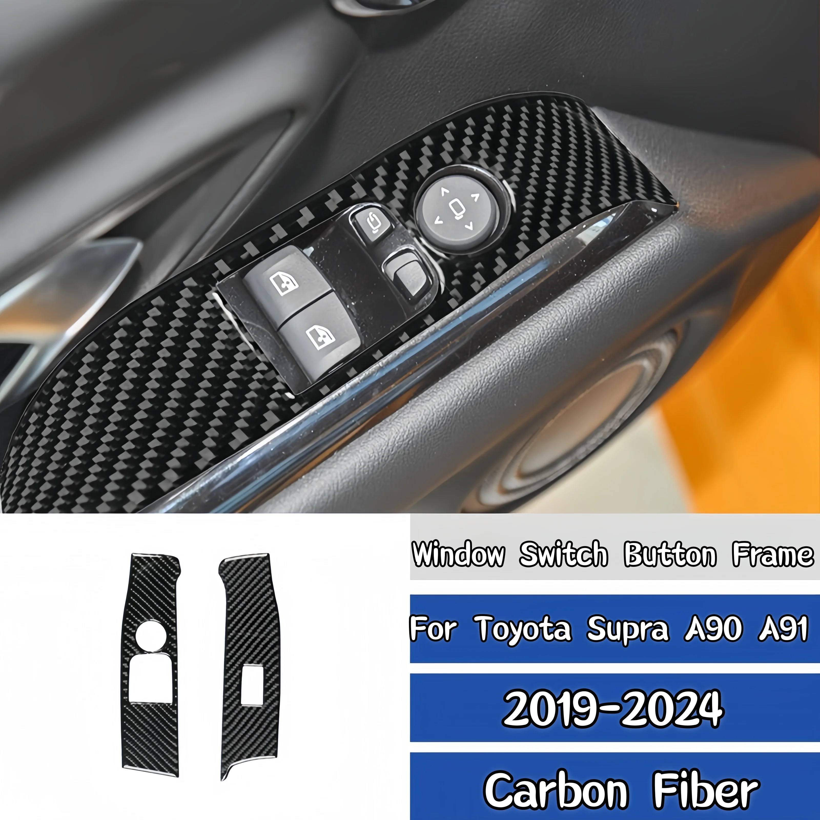 Для Toyota GR Supra A90 A91 MK5 19-24 углеродное волокно, кнопка переключения окна автомобиля, панель, декоративная крышка, наклейки, аксессуары для интерьера
Для Toyota GR Supra A90 A91 MK5 19-24 углеродное волокно, кнопка переключения окна автомобиля, панель, декоративная крышка, наклейки, аксессуары для интерьера