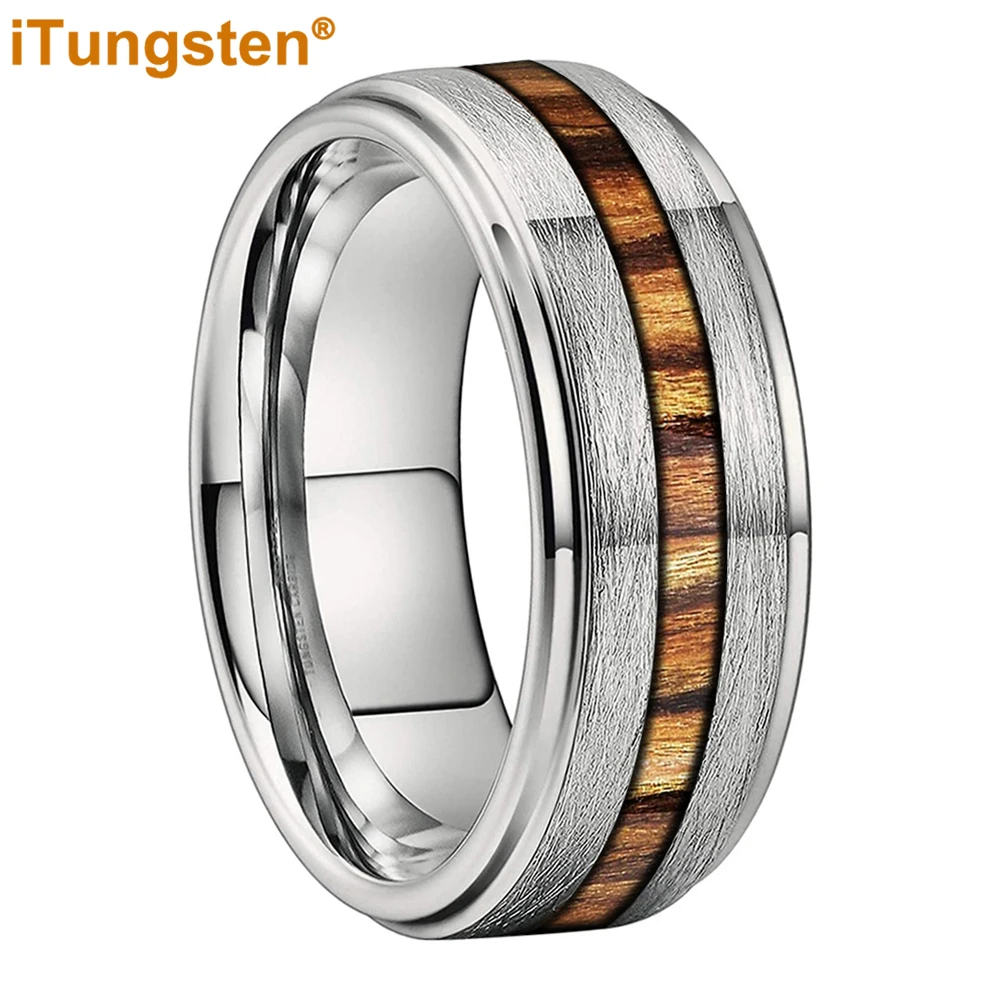 iTungsten 8mm Men Women Tungsten Wedding Band Different Woods Inlay Stepped Unique Brushed Finish Comfort Fit
iTungsten 8mm Men Women Tungsten Wedding Band Different Woods Inlay Stepped Unique Brushed Finish Comfort Fit