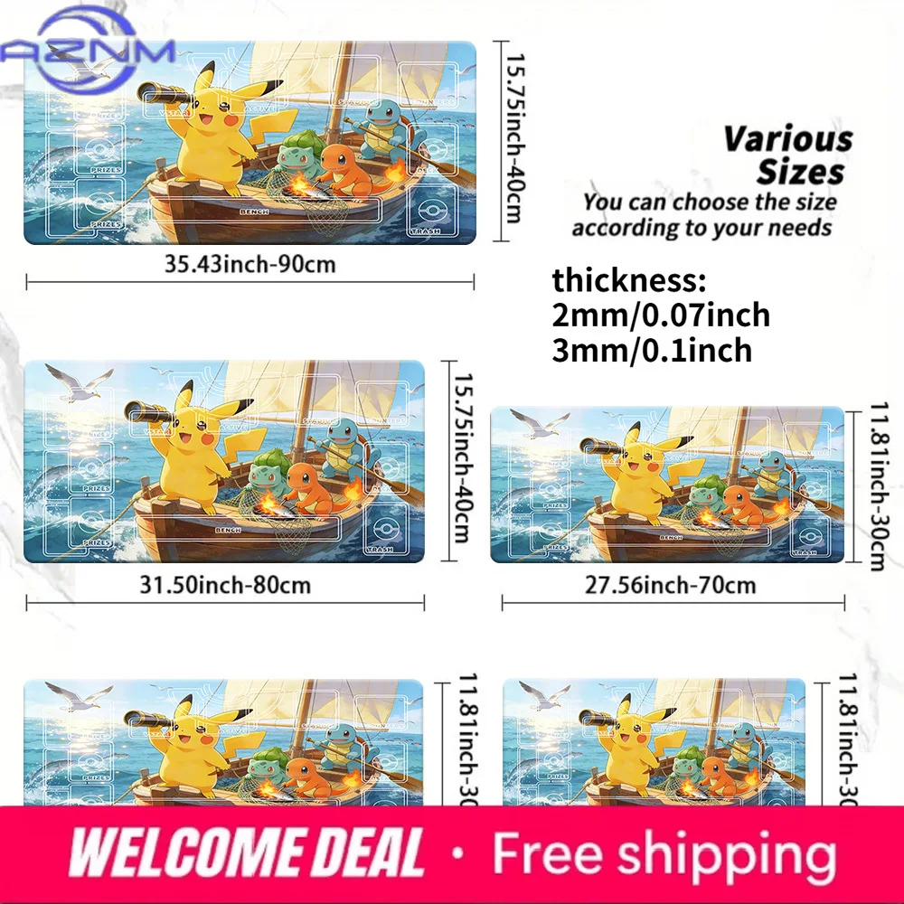 Ocean Sailboat Adventure Pikachu Starters Pokemon TCG Playmat Large Gaming Desk Mouse Pad Mat
Ocean Sailboat Adventure Pikachu Starters Pokemon TCG Playmat Large Gaming Desk Mouse Pad Mat