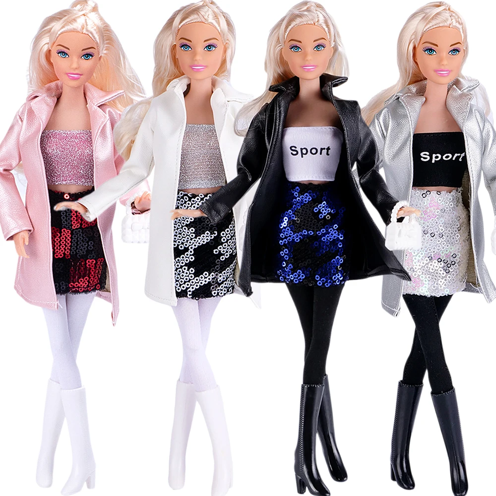 4 Set Fashion Leather Clothing 1/6 Doll Clothes 11.5 Inch Doll Shoes Jacket Skirt Doll Socks Bags Girl's 1/6 Doll Accessories
4 Set Fashion Leather Clothing 1/6 Doll Clothes 11.5 Inch Doll Shoes Jacket Skirt Doll Socks Bags Girl's 1/6 Doll Accessories