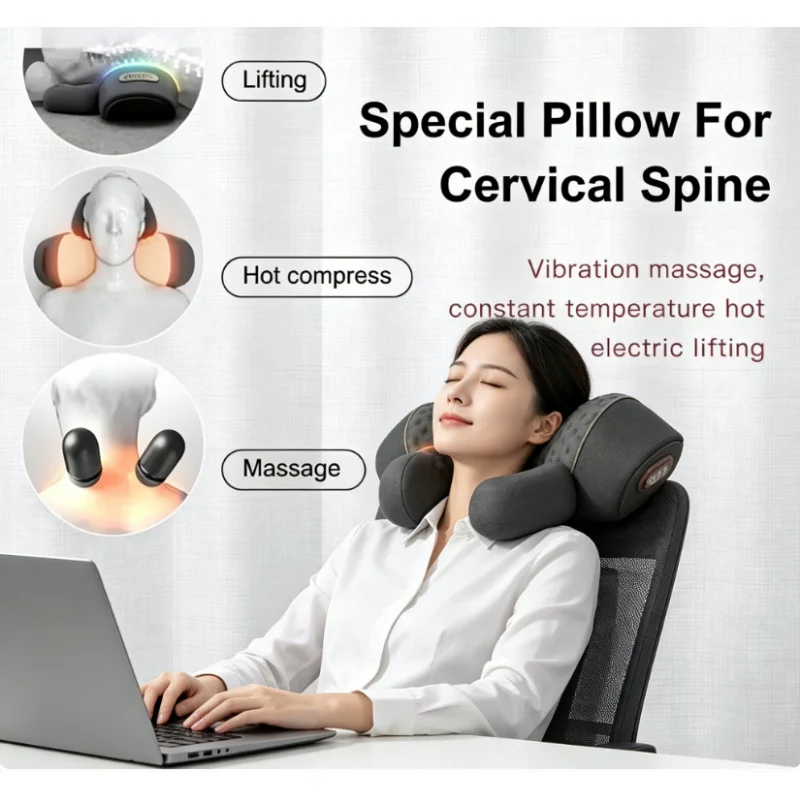 Electric Hot Compress Neck Massage Pillow Vibration Cervical Traction Relaxer For Shoulder Back Relief
Electric Hot Compress Neck Massage Pillow Vibration Cervical Traction Relaxer For Shoulder Back Relief