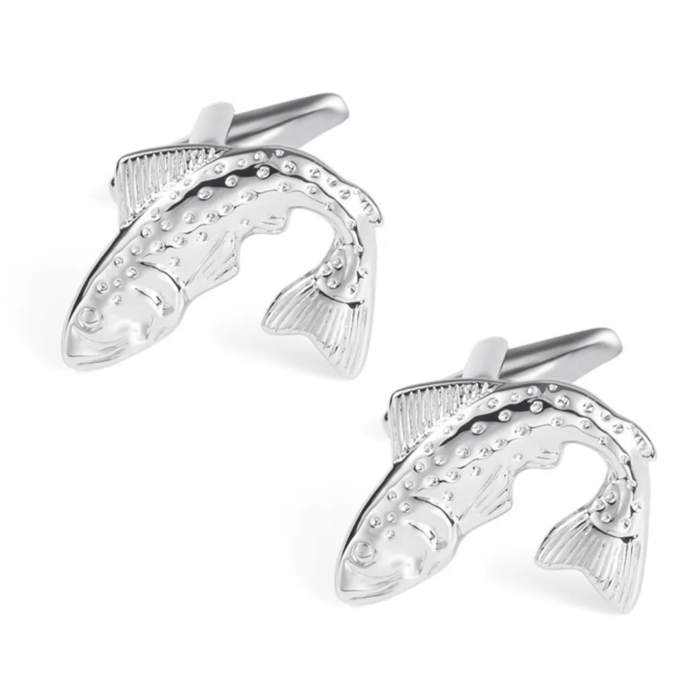A Pair Fun Fish-shaped Glossy Koi Metal Cufflinks for Men's French Shirts Playful Stylish Design Metal
A Pair Fun Fish-shaped Glossy Koi Metal Cufflinks for Men's French Shirts Playful Stylish Design Metal