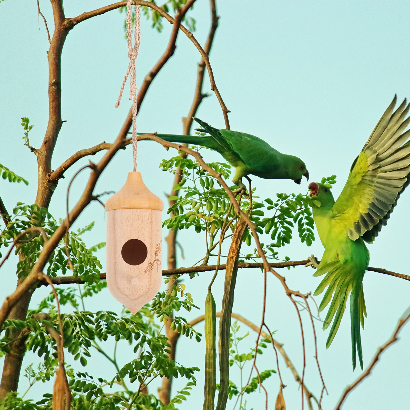 Hanging Hummingbird House Wood Nesting Box for Outdoors Durable Garden Decoration Nesting Place Wood Bird Feeder for Outdoor
Hanging Hummingbird House Wood Nesting Box for Outdoors Durable Garden Decoration Nesting Place Wood Bird Feeder for Outdoor