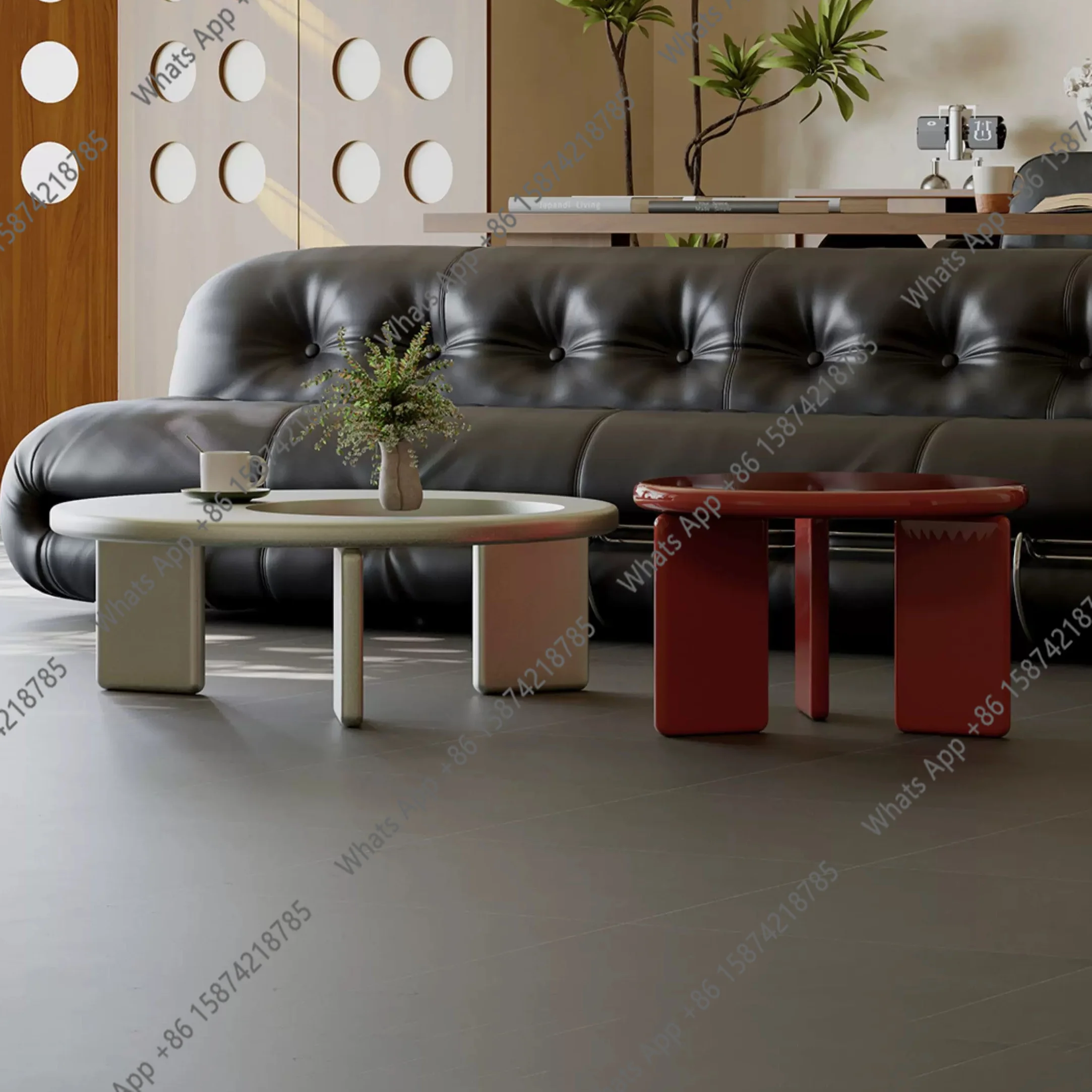 Italian minimalist round coffee table living room home new light luxury high sense designer saddle leather coffee table
Italian minimalist round coffee table living room home new light luxury high sense designer saddle leather coffee table