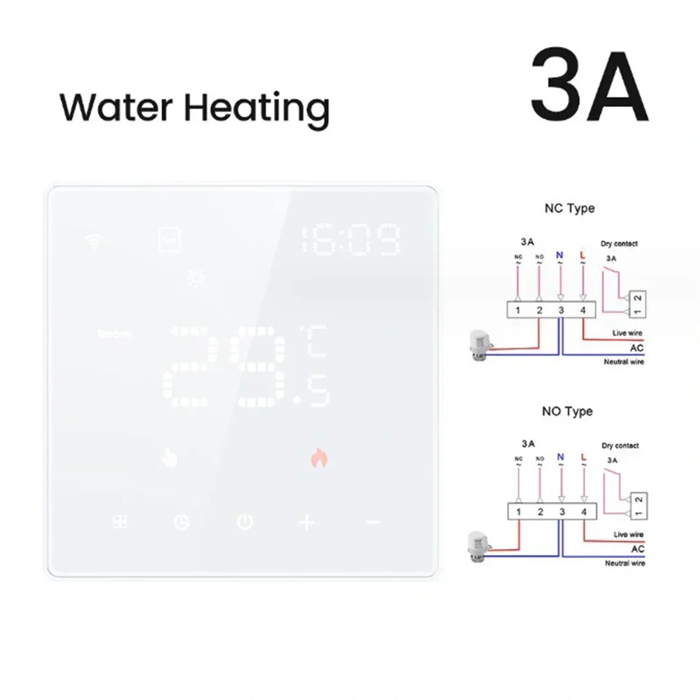 Practical Brand New High Quality Smart Thermostat APP Control LCD Touch Screen Manual/Automatic Mode Touch Keys
Practical Brand New High Quality Smart Thermostat APP Control LCD Touch Screen Manual/Automatic Mode Touch Keys