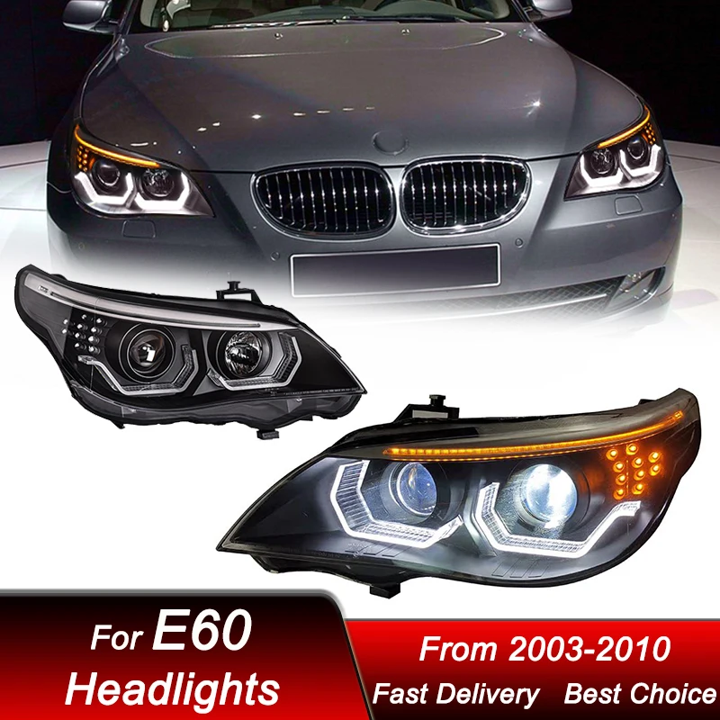 Автомобильные фары для BMW 5-й серии E60 03-10, новый стиль, полностью светодиодная сборка, обновление, комплект аксессуаров для линз проектора с высокой настройкой
Автомобильные фары для BMW 5-й серии E60 03-10, новый стиль, полностью светодиодная сборка, обновление, комплект аксессуаров для линз проектора с высокой настройкой
