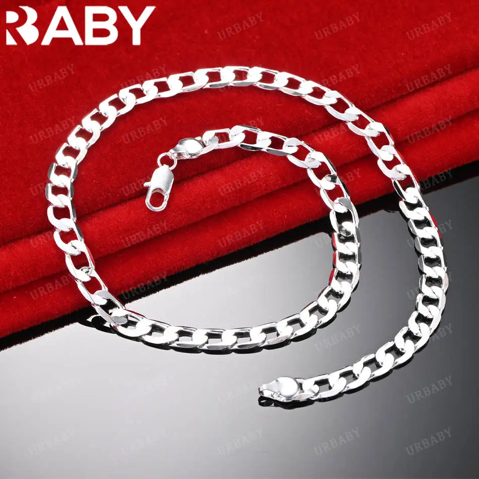 URBABY 40-75cm 925 Sterling Silver Chain Necklace For Women Men Creativity Gifts Street All-match Party And Daily Wear
URBABY 40-75cm 925 Sterling Silver Chain Necklace For Women Men Creativity Gifts Street All-match Party And Daily Wear