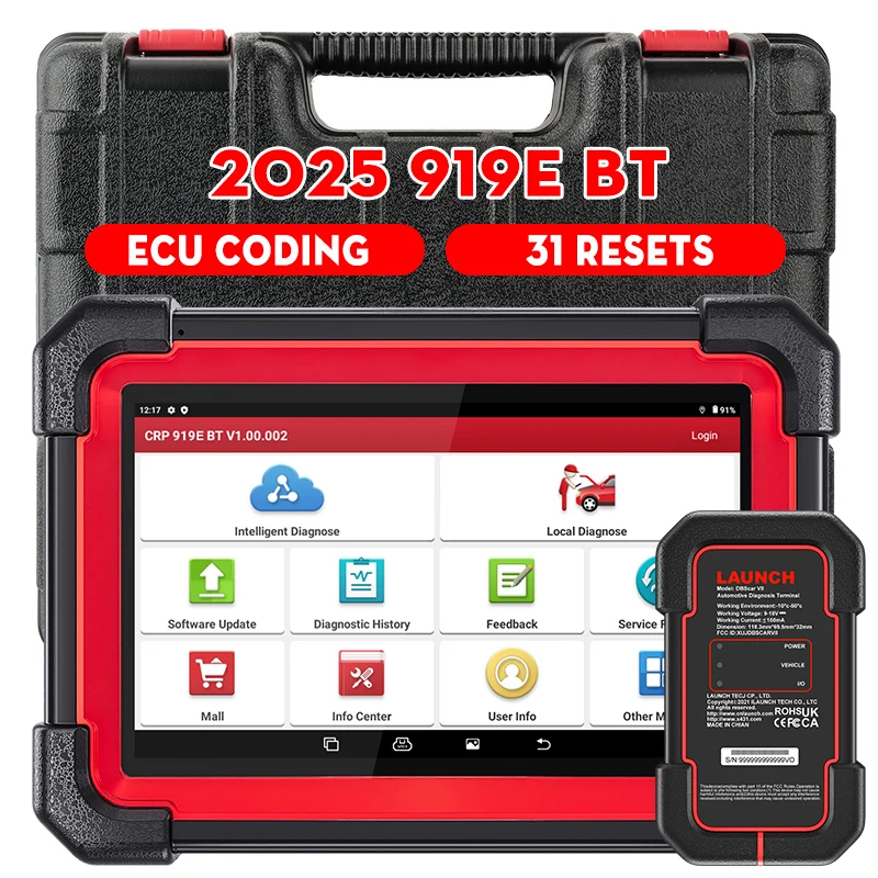 2025 Ver Hot Selling LAUNCH X431 CRP919E BT Global Version Code Reader OBD2 OBDII 12V Car Diagnostic Scanner Tool
2025 Ver Hot Selling LAUNCH X431 CRP919E BT Global Version Code Reader OBD2 OBDII 12V Car Diagnostic Scanner Tool