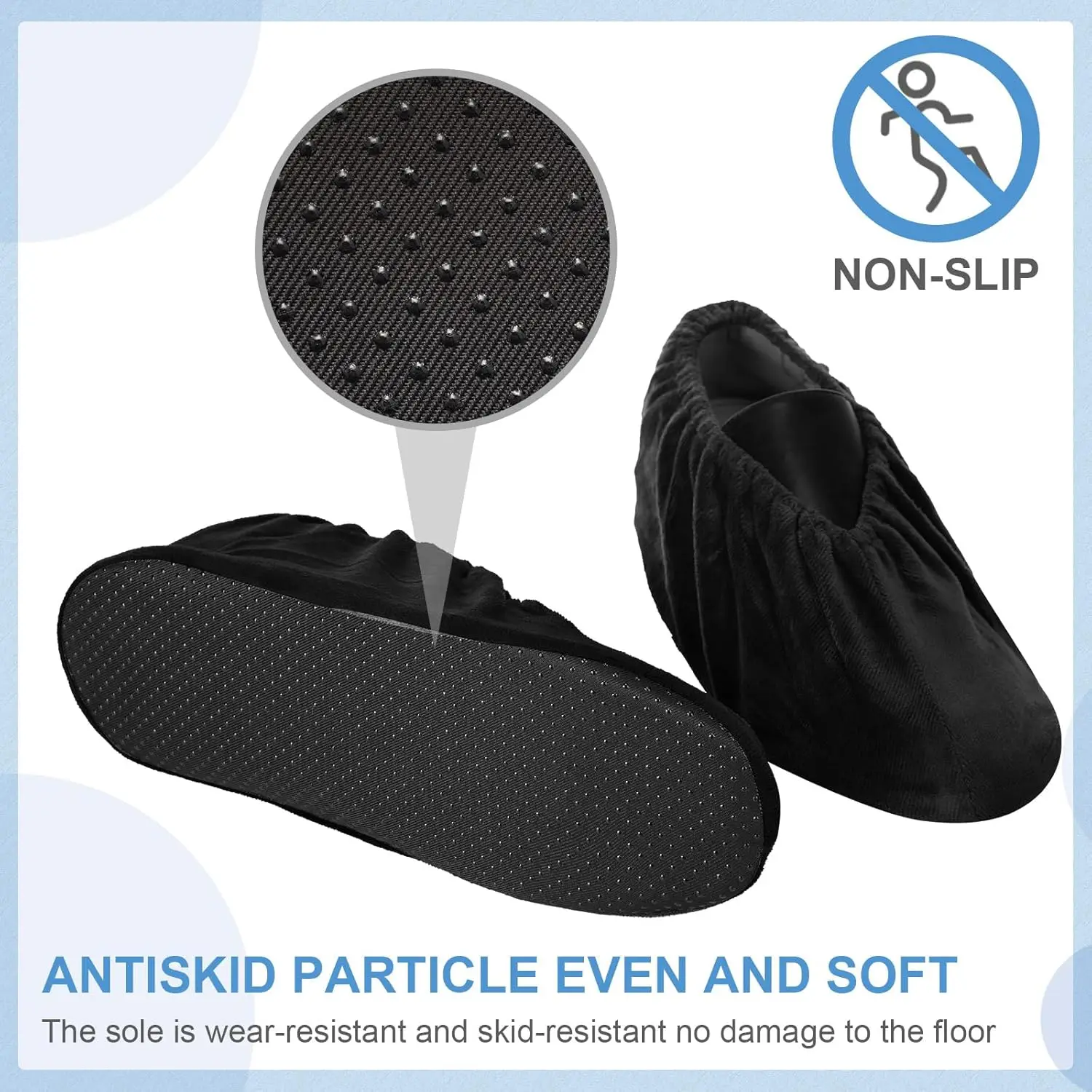 5 Pairs Thicken Shoe Covers Anti-slip Reusable Overshoes for Dust Proof Boot Cover Unisex Black Shoes Protector Men Women
5 Pairs Thicken Shoe Covers Anti-slip Reusable Overshoes for Dust Proof Boot Cover Unisex Black Shoes Protector Men Women