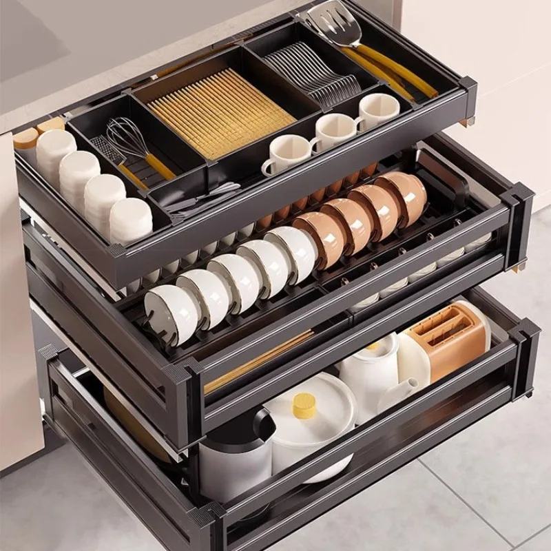 Aluminum alloy dishes basket kitchen three-layer double-layer drawer type bowl basket bowl rack kitchen cabinet bowl
Aluminum alloy dishes basket kitchen three-layer double-layer drawer type bowl basket bowl rack kitchen cabinet bowl