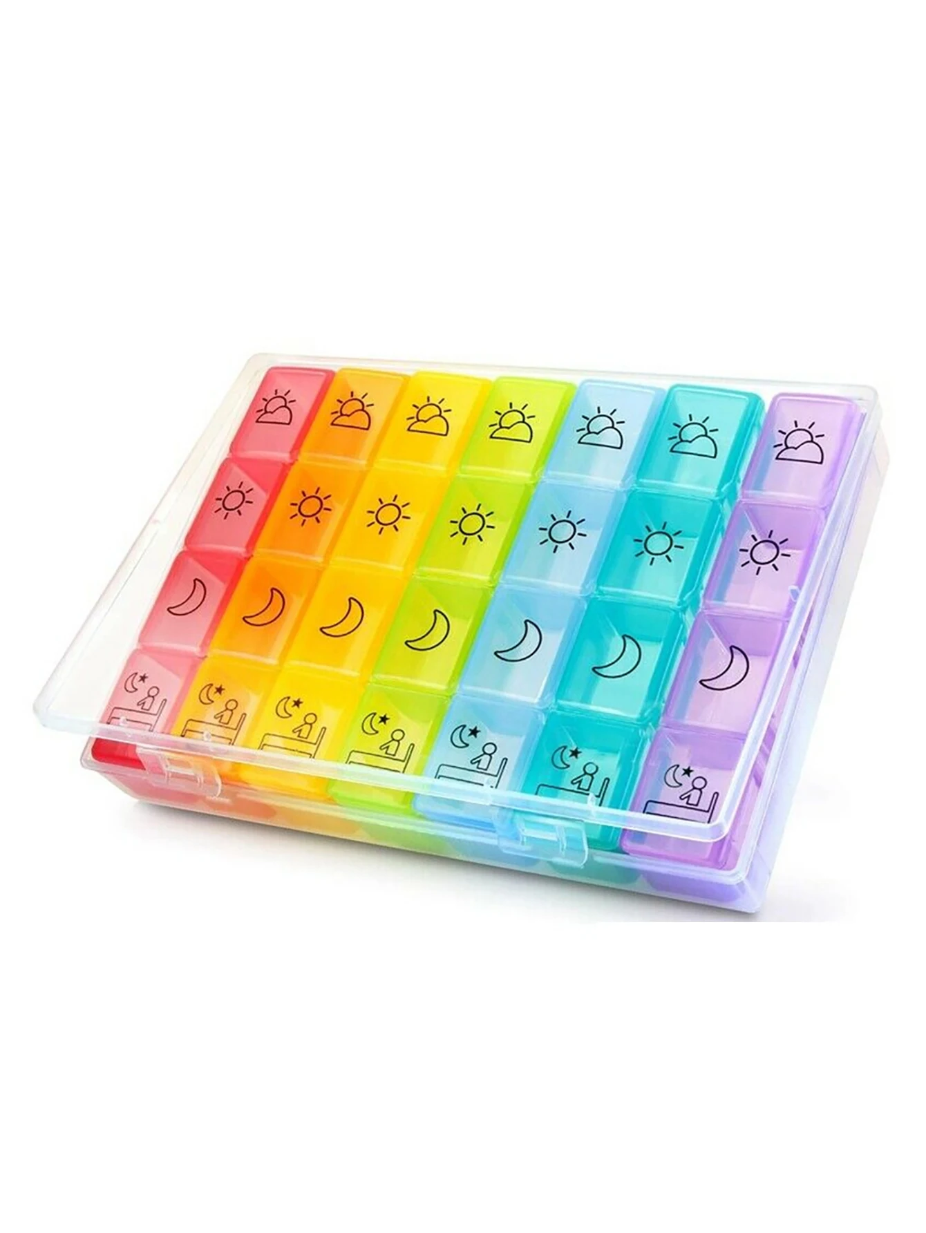 1PC 4 Row 28 Squares Pillbox 7 Days Weekly Pill Case Medicine Tablet Dispenser Organizer Pill Box Organizer Plastic Box
1PC 4 Row 28 Squares Pillbox 7 Days Weekly Pill Case Medicine Tablet Dispenser Organizer Pill Box Organizer Plastic Box