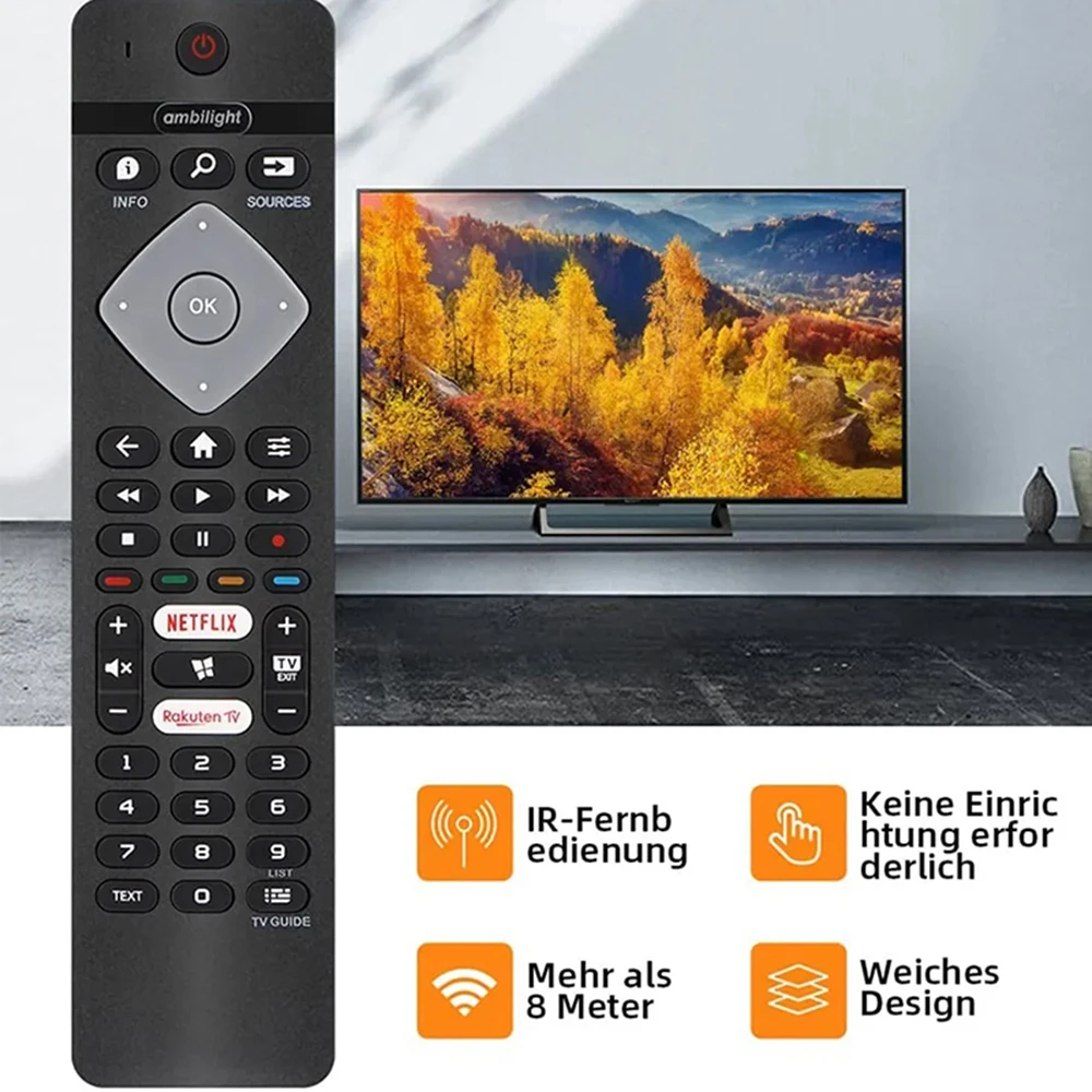 BRC0884402/01 Remote Control Replacement for Philips Ambilight 4K Smart LED TV 75PUS6754/12 65PUS6754/12 65PUS6704/12 55PUS6754
BRC0884402/01 Remote Control Replacement for Philips Ambilight 4K Smart LED TV 75PUS6754/12 65PUS6754/12 65PUS6704/12 55PUS6754