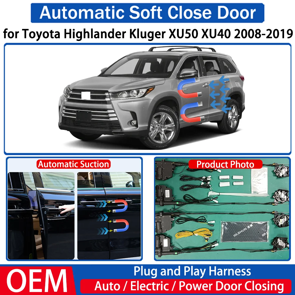 for Toyota Highlander Kluger XU50 XU40 2008-2019 Car Automatic Soft Close Door Electric Suction Kit Auto Power Closing System
for Toyota Highlander Kluger XU50 XU40 2008-2019 Car Automatic Soft Close Door Electric Suction Kit Auto Power Closing System