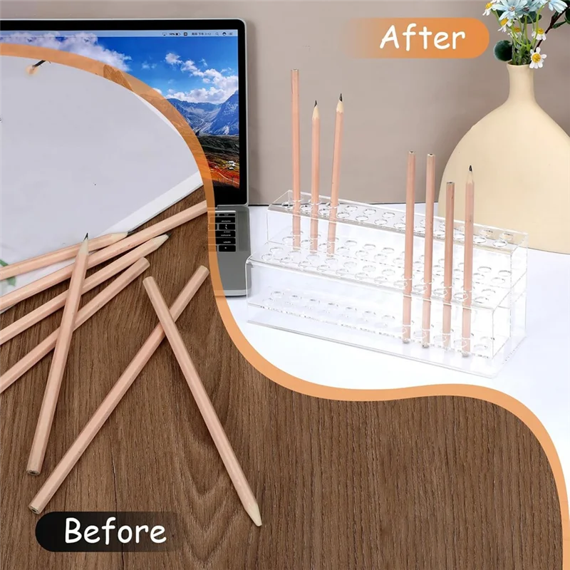 ABFM-Acrylic Pen Holder 48-Slots Pen Display Stand Clear Pencil Holder Brush Holder Organizer Eyebrow Pen Stand
ABFM-Acrylic Pen Holder 48-Slots Pen Display Stand Clear Pencil Holder Brush Holder Organizer Eyebrow Pen Stand