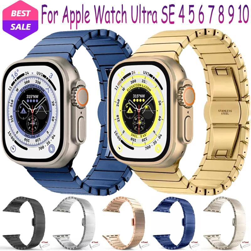 Ремешок из нержавеющей стали для Apple Watch Band 49 мм, 45 мм, 41 мм, 44 мм, 46 мм, 42 мм, металлический браслет для iWatch Ultra SE 10 9 8 7 6 5 4
Ремешок из нержавеющей стали для Apple Watch Band 49 мм, 45 мм, 41 мм, 44 мм, 46 мм, 42 мм, металлический браслет для iWatch Ultra SE 10 9 8 7 6 5 4